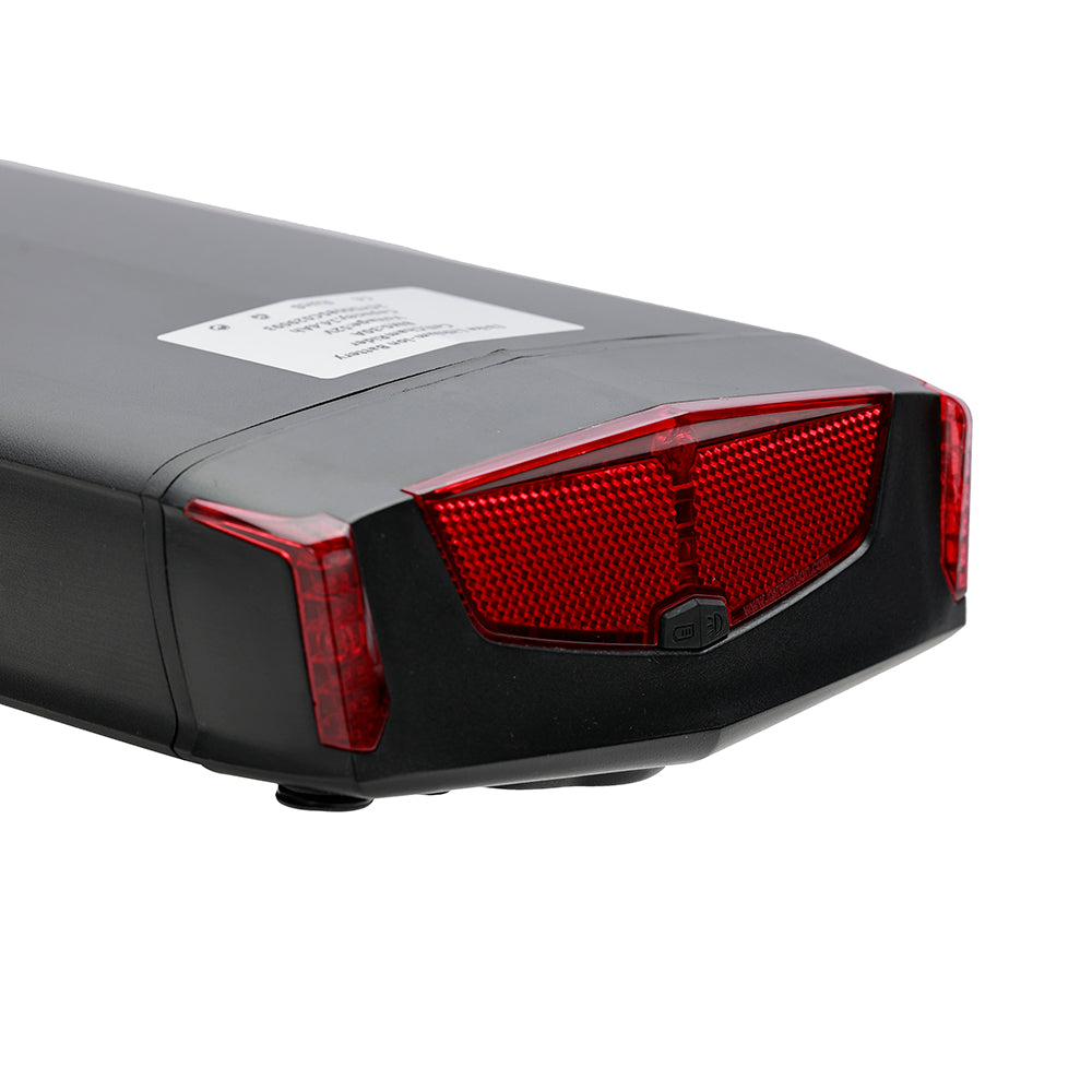 ChamRider Extended Rear Rack E-Bike Battery Model C – 36V, 48V & 52V, 15Ah & 20Ah Samsung 50G Cells, Lithium-Ion Battery Pack Compatible with Bafang Motors