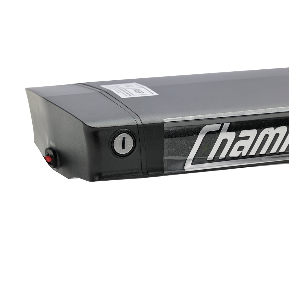 ChamRider Extended Rear Rack E-Bike Battery Model C – 36V, 48V & 52V, 15Ah & 20Ah Samsung 50G Cells, Lithium-Ion Battery Pack Compatible with Bafang Motors