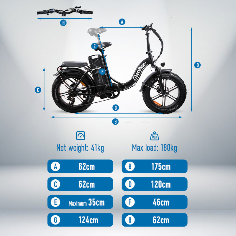 ChamRider DT450 Ebike – 48V 50Ah Monster Battery, 250KM Range, 750W Motor – Ultimate Choice for European Delivery Experts como este