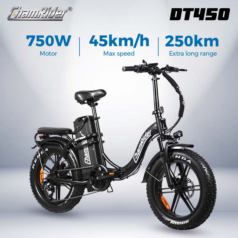 ChamRider DT450 Ebike – 48V 50Ah Monster Battery, 250KM Range, 750W Motor – Ultimate Choice for European Delivery Experts como este