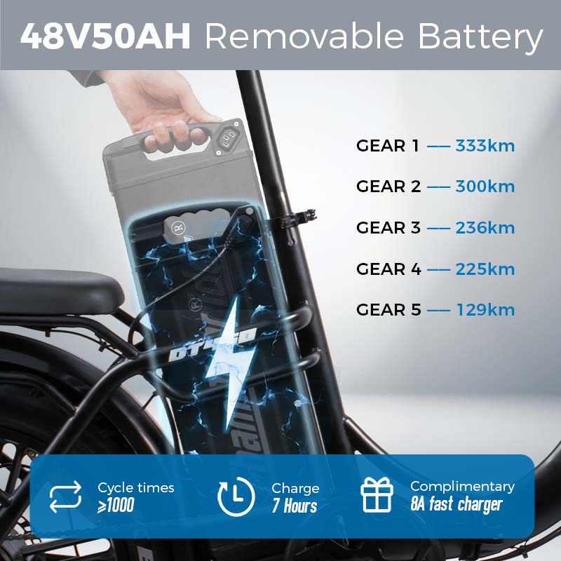 ChamRider DT450 Ebike – 48V 50Ah Monster Battery, 250KM Range, 750W Motor – Ultimate Choice for European Delivery Experts como este