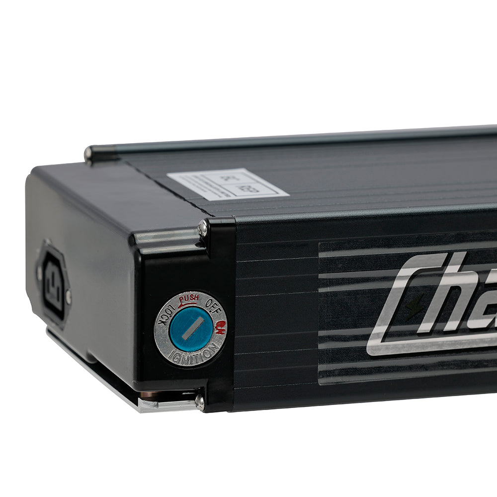 ChamRider Lightweight Rear Rack E-Bike Battery Model 106 – 36V & 48V, 20Ah & 25Ah, Compatible with 350W, 750W & 1500W Motors, 18650 & 21700 Cells, European Certified, Bafang Compatible