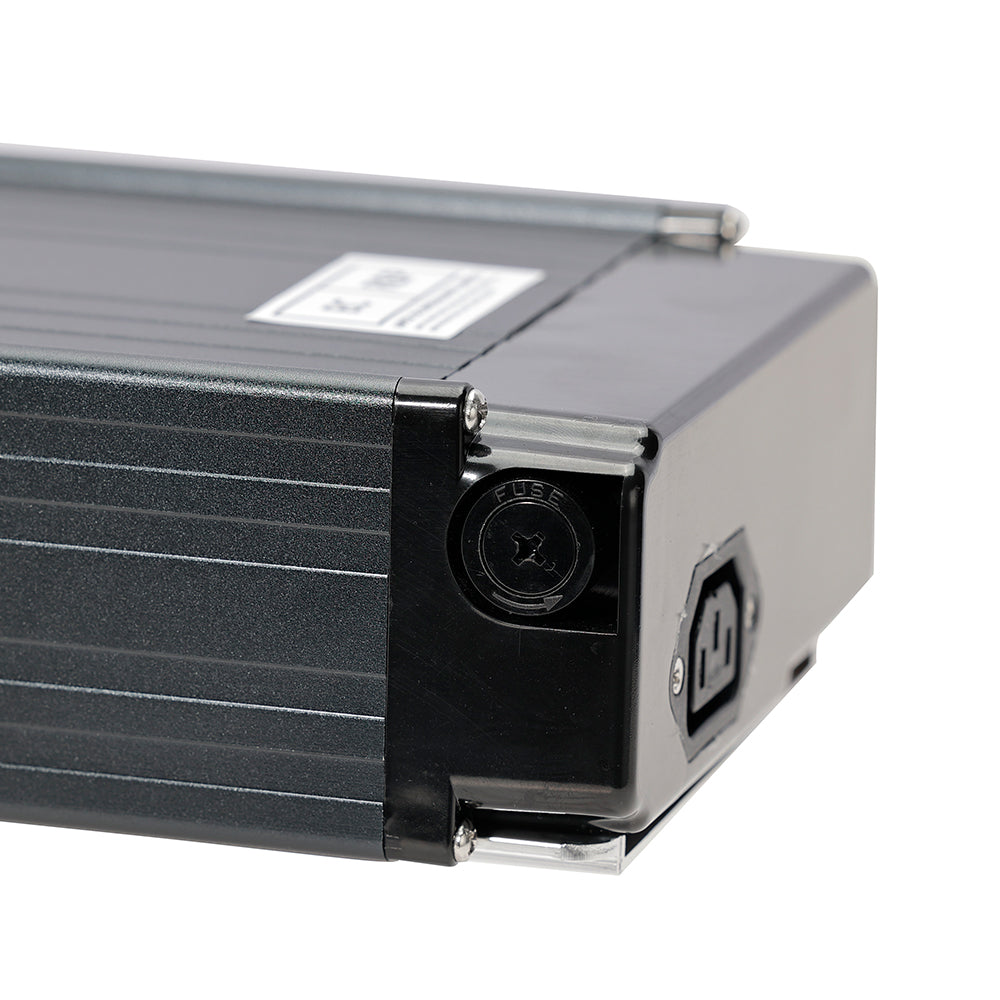 ChamRider Lightweight Rear Rack E-Bike Battery Model 106 – 36V & 48V, 20Ah & 25Ah, Compatible with 350W, 750W & 1500W Motors, 18650 & 21700 Cells, European Certified, Bafang Compatible