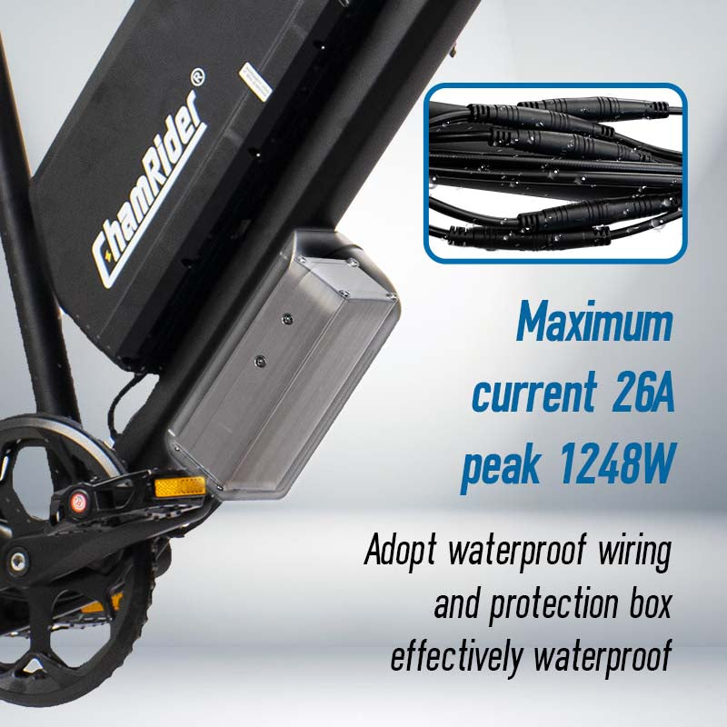 ChamRider DM427 Ebike – 27.5" 48V 27Ah Battery, 60-90KM Range, 750W Motor – Ideal Lightweight Commuter & Delivery E-MTB