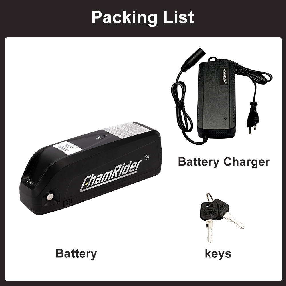 ChamRider 52V Down Tube E-Bike Battery – Samsung 21700 Cells, High Capacity, Smart BMS, Compact & Long-Lasting Power for Electric Bikes (250W–1000W) (Copy)