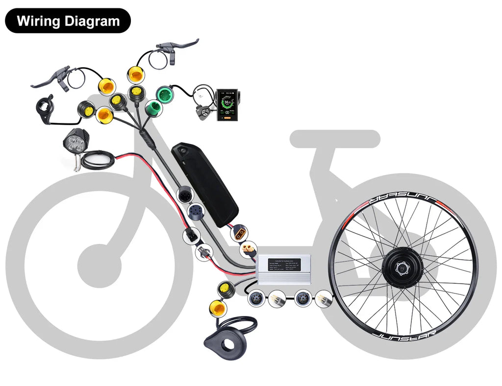27.5" 48V 750W Rear Hub Motor Kit – Cassette Compatible E-Bike Conversion
