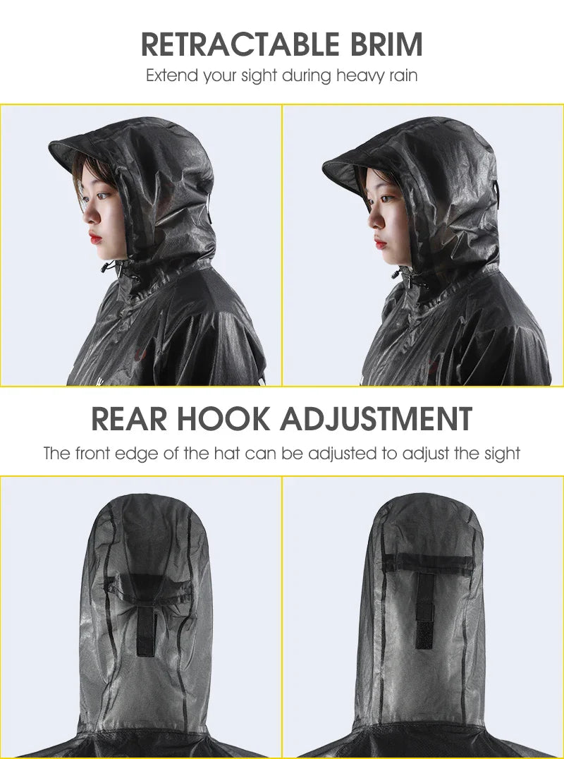 Reflective Cycling Raincoat & Pants – Windproof for E-Bikes