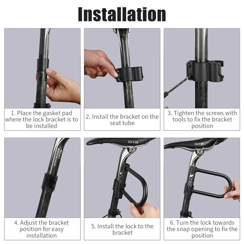 Heavy-Duty Bike U-Lock – WEST BIKING, Anti-Theft & Durable