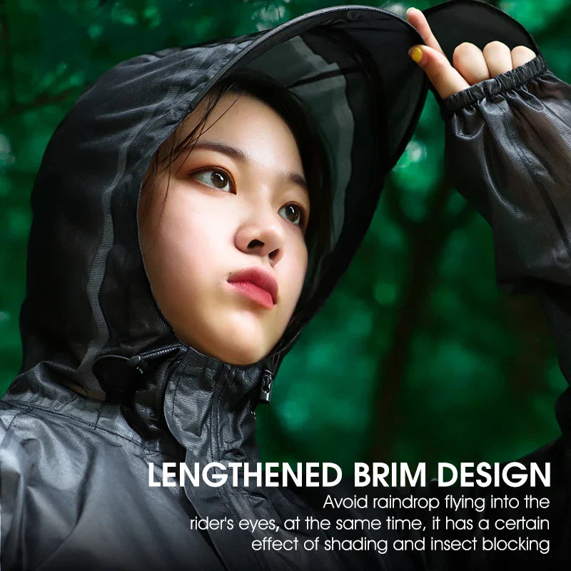 Reflective Cycling Raincoat & Pants – Windproof for E-Bikes