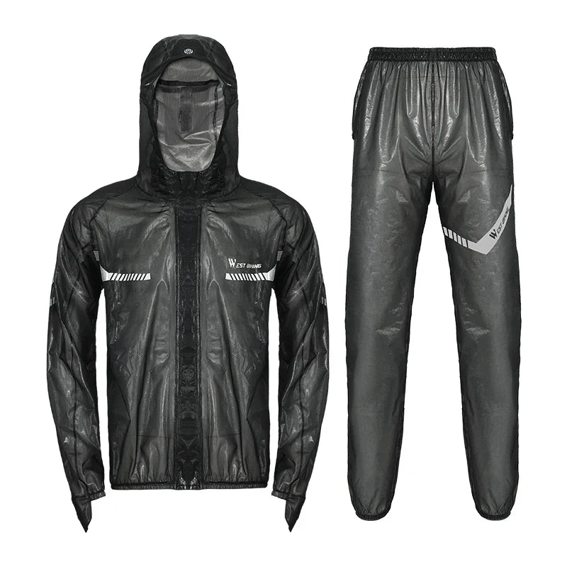 Reflective Cycling Raincoat & Pants – Windproof for E-Bikes