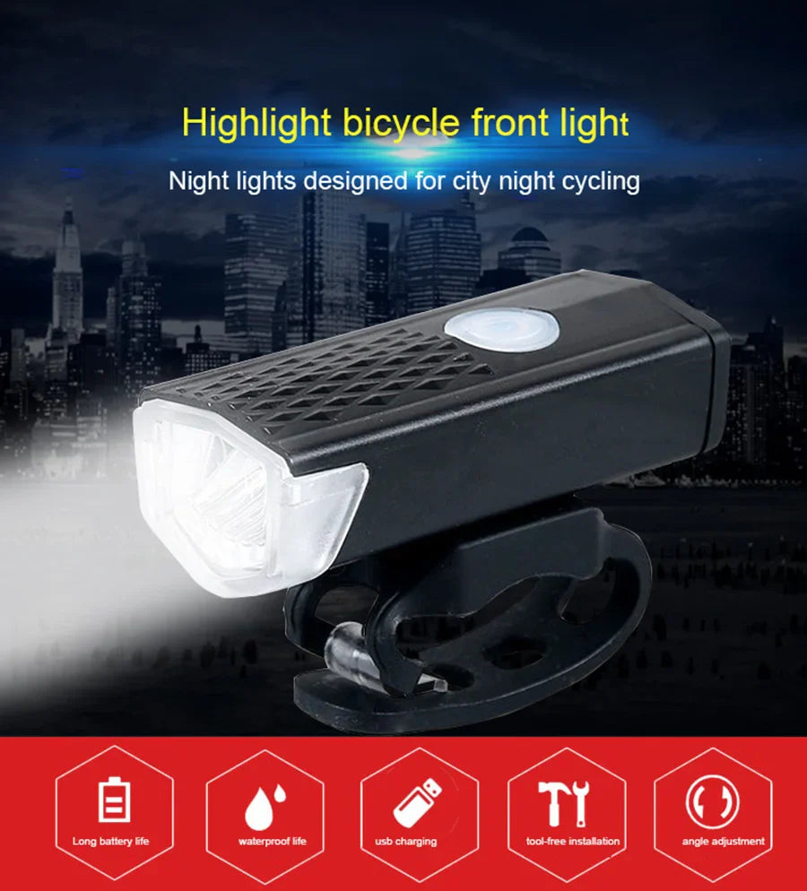 E-Bike Light Set – USB Powered, Easy Installation, 3 Modes