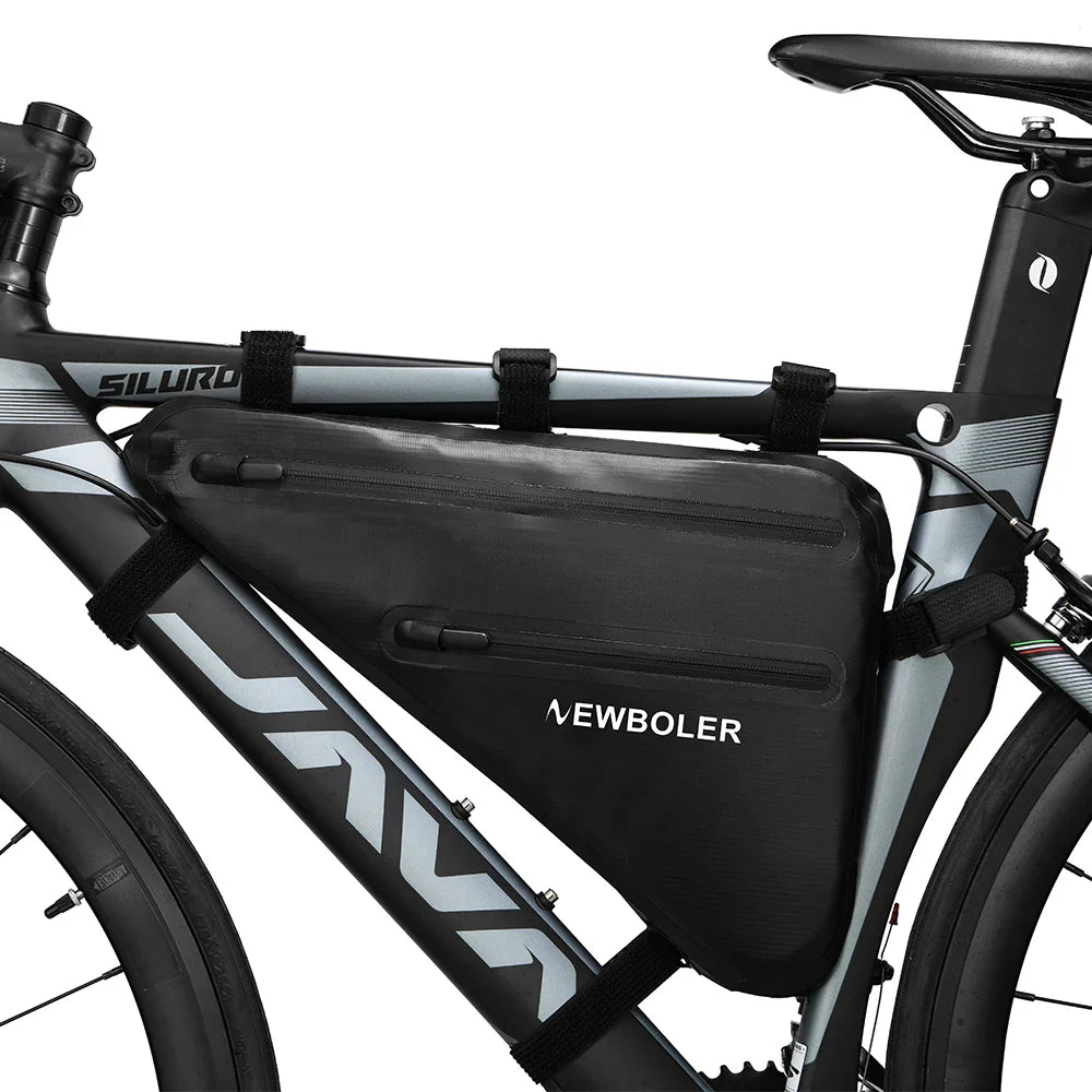 NEWBOLER Waterproof Triangle Bike Frame Bag – Rainproof, Large Capacity Pouch for MTB & Road Bikes