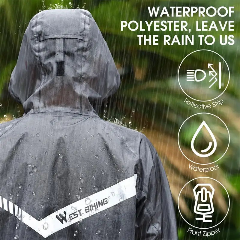 Reflective Cycling Raincoat & Pants – Windproof for E-Bikes