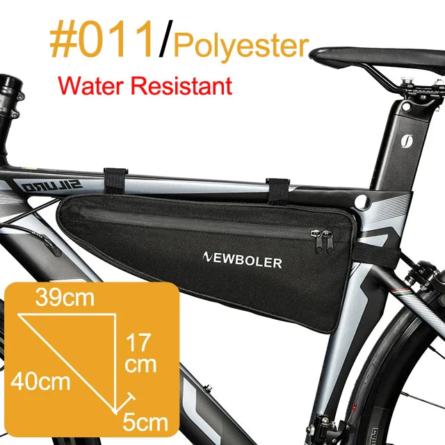 NEWBOLER Waterproof Triangle Bike Frame Bag – Rainproof, Large Capacity Pouch for MTB & Road Bikes
