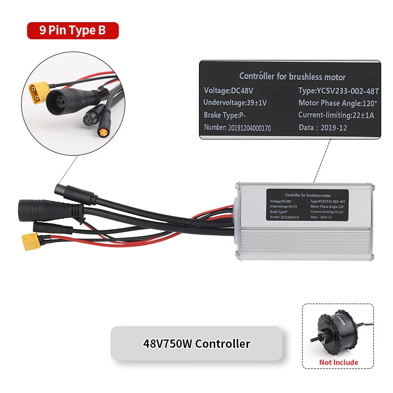 Controller For Bafang Hub Front Rear Motor BF-UART Display 36V 48V 500W/750W Electric Bicycle Conversion Accessories Parts