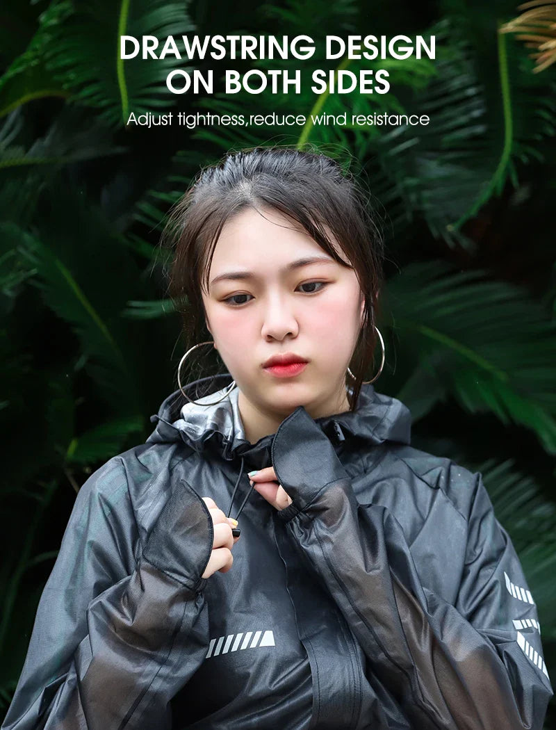 Reflective Cycling Raincoat & Pants – Windproof for E-Bikes