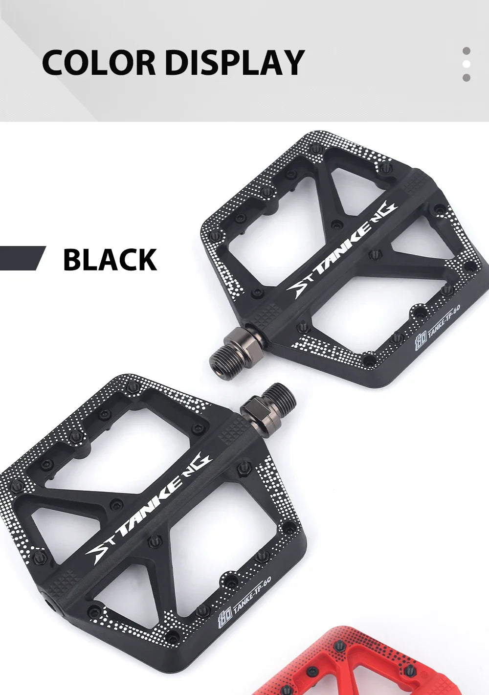 Wide Nylon Pedals – Anti-Slip Platform for E-Bike & MTB
