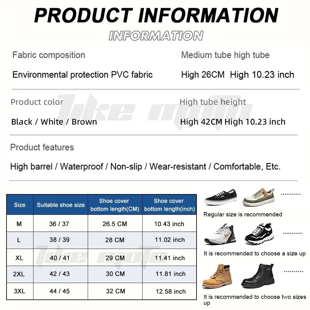 Reflective Waterproof Rain Boots – Non-Slip for E-Bike Cyclists