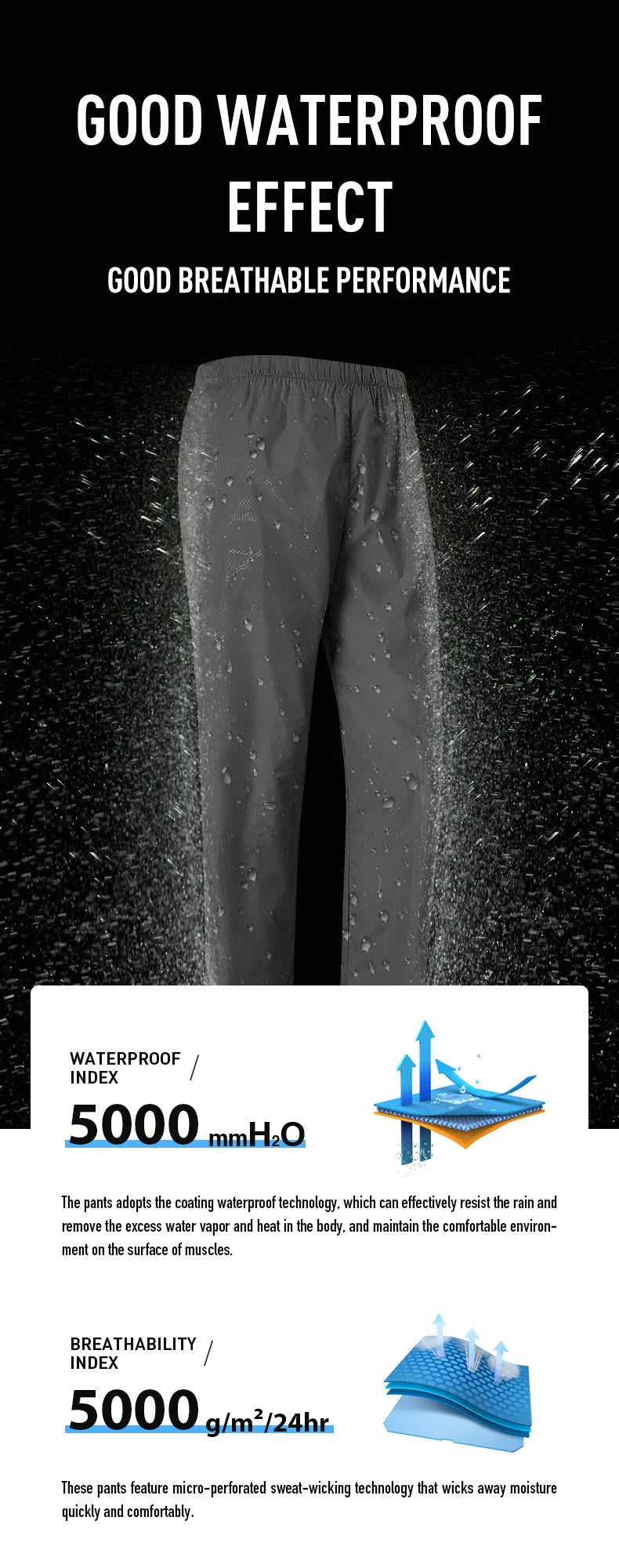 Waterproof Outdoor Pants for E-Bike Riders – Quick Dry & Durable