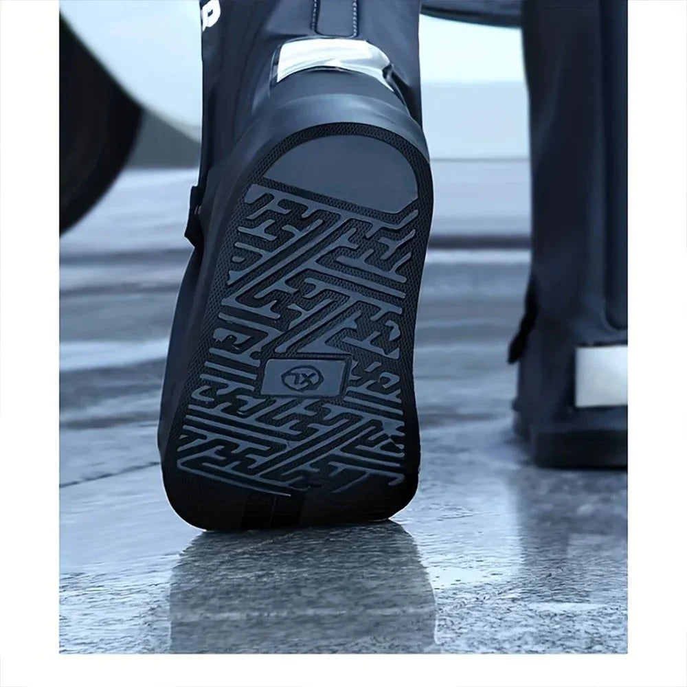 Reflective Waterproof Rain Boots – Non-Slip for E-Bike Cyclists