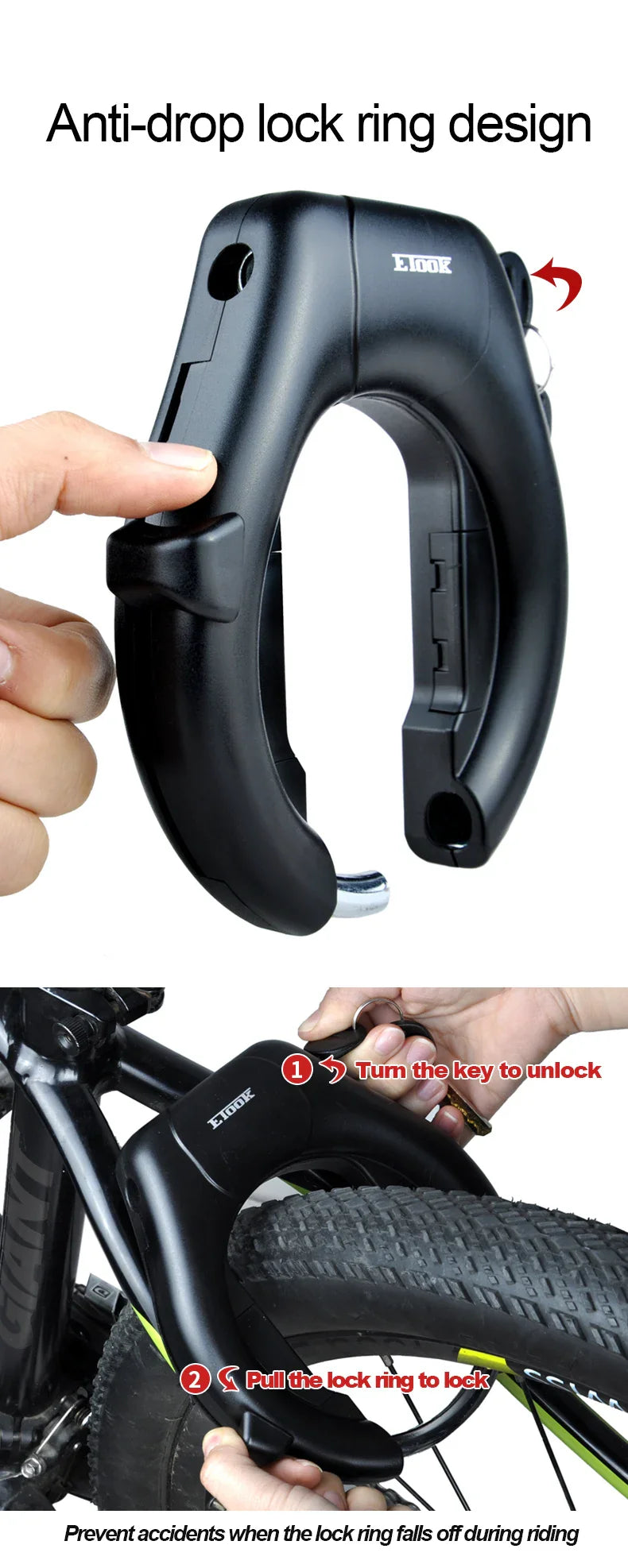 Anti-Theft U-Lock – Hardened Steel, Portable & Secure