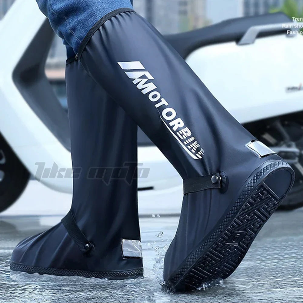 Reflective Waterproof Rain Boots – Non-Slip for E-Bike Cyclists