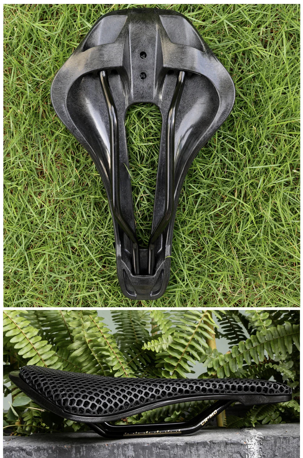 RYET 3D Printed Bicycle Saddle Ultralight Carbon Fiber Hollow Comfortable Breathable MTB Gravel Road bike Cycling Seat Parts