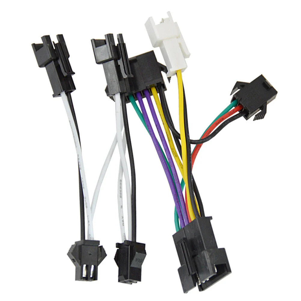 E-Bike Front and Rear Light Set – 24V/36V/48V Headlight with Horn, Tail Light with Turn Signals, Rack Mount, Switch Control, Easy Installation