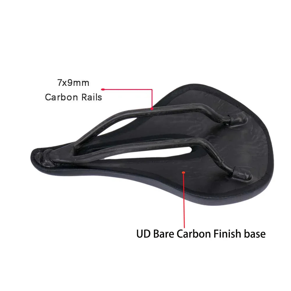 ELITAONE MTB Carbon Saddle Super Light 89g Road Bike Saddles 240x143/155mm UD Bare Carbon Finish Bicycle Seat
