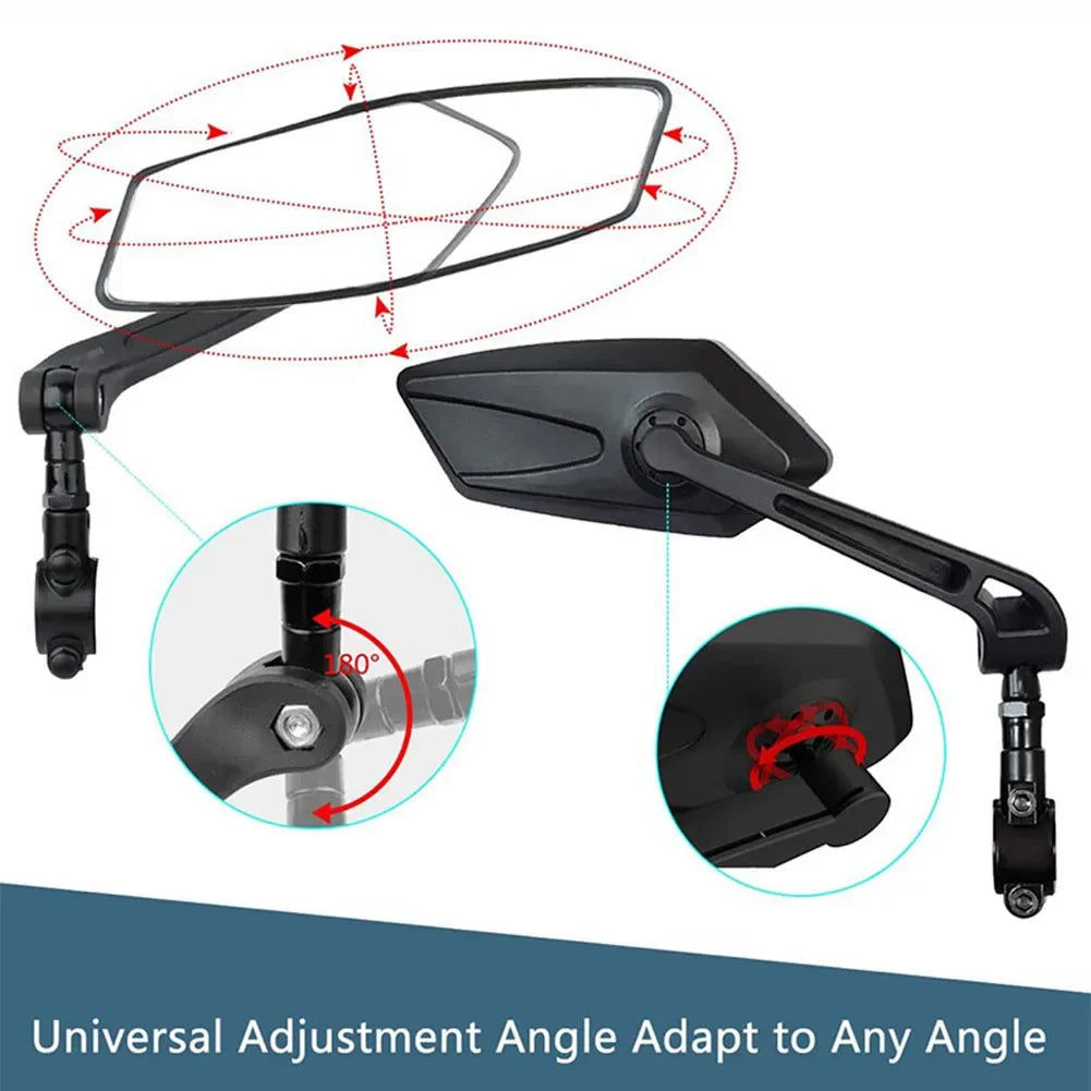 Adjustable Bike Rearview Mirror – 360°, Wide-Angle View