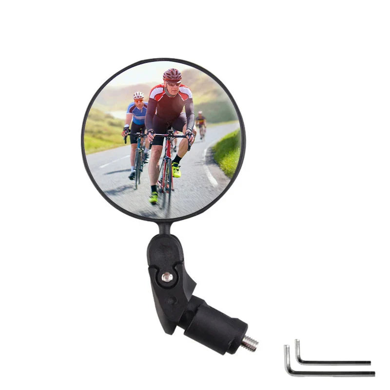 Set of 2 Adjustable Bike Rearview Mirrors – Wide Angle, 360° Rotation
