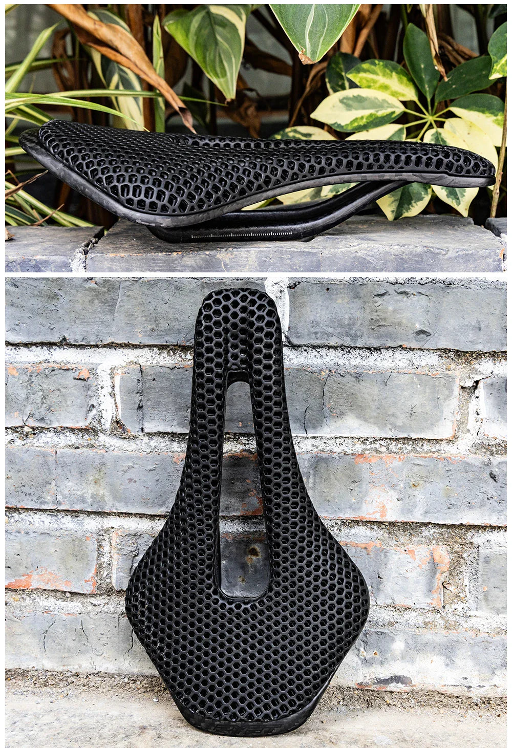 RYET 3D Printed Bicycle Saddle Ultralight Carbon Fiber Hollow Comfortable Breathable MTB Gravel Road bike Cycling Seat Parts