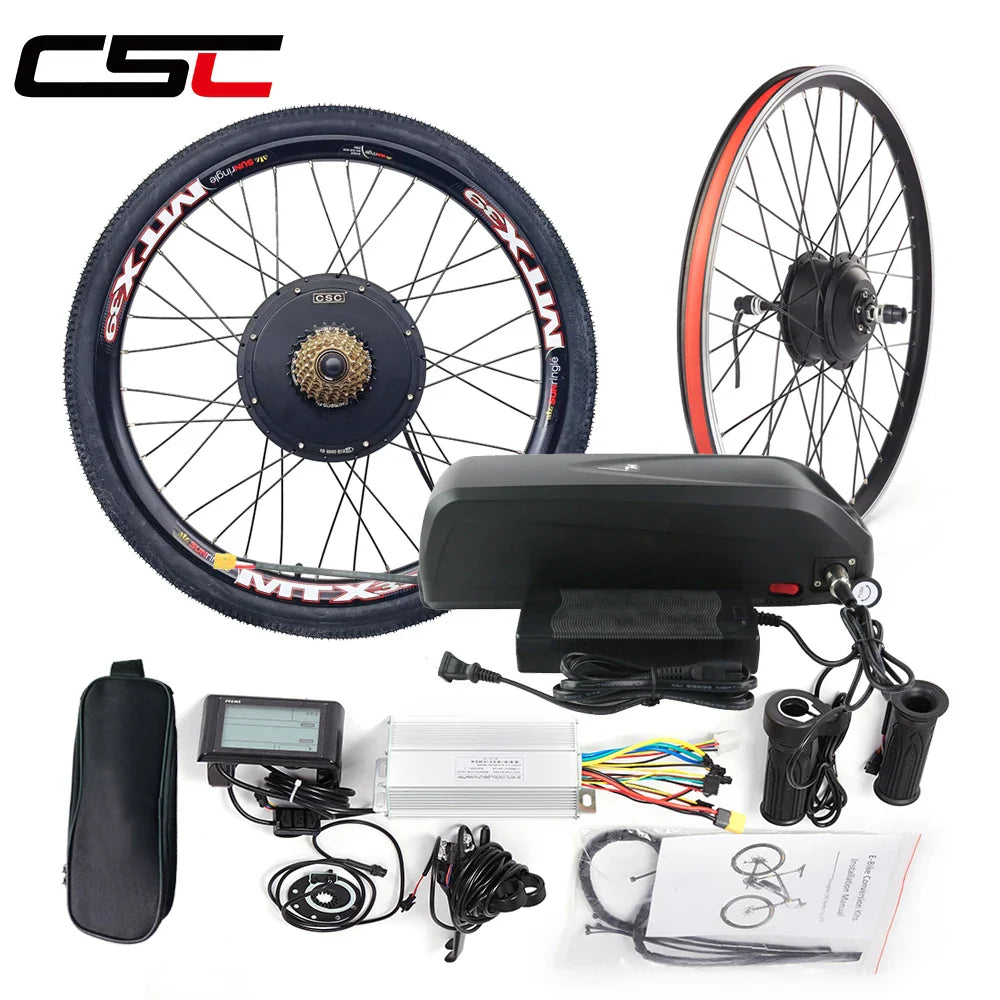29" 700C 48V 1500W Front/Rear Hub Motor Kit – CSC Rim – Cassette Compatible E-Bike Conversion