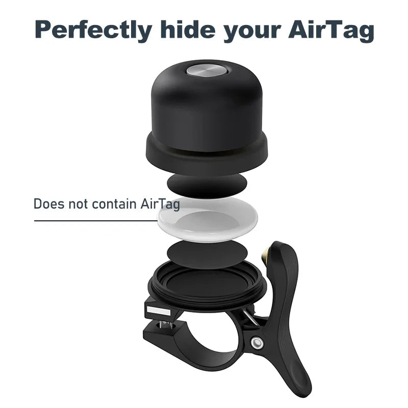 Bike Bell for AirTag GPS Tracker – Waterproof Mount