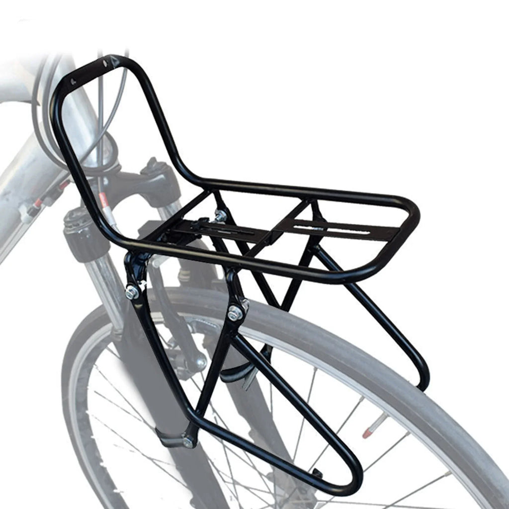 Bicycle Front Rack Steel Cycling Front Bracket Luggage Shelf Cargo Rack 25x15x15cm Carrier Bracket