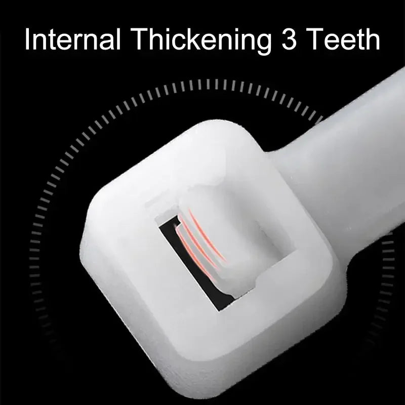 Self-Tightening Plastic Clamps – Adjustable Cable Organizer Kit