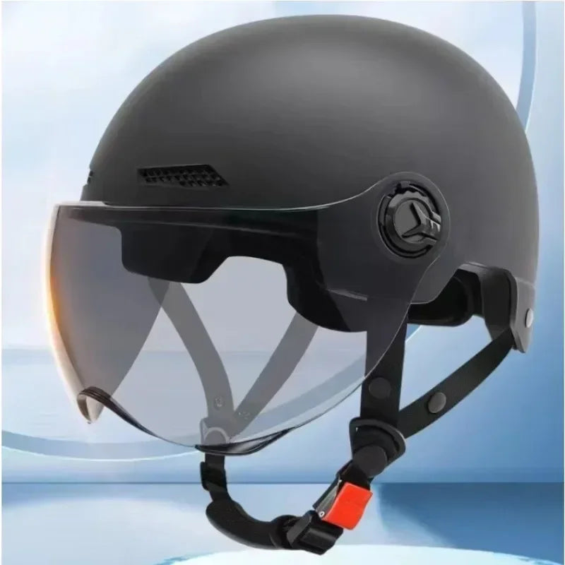 3C Safety Helmet for Adults – E-Bike & Motorcycle, with Goggles