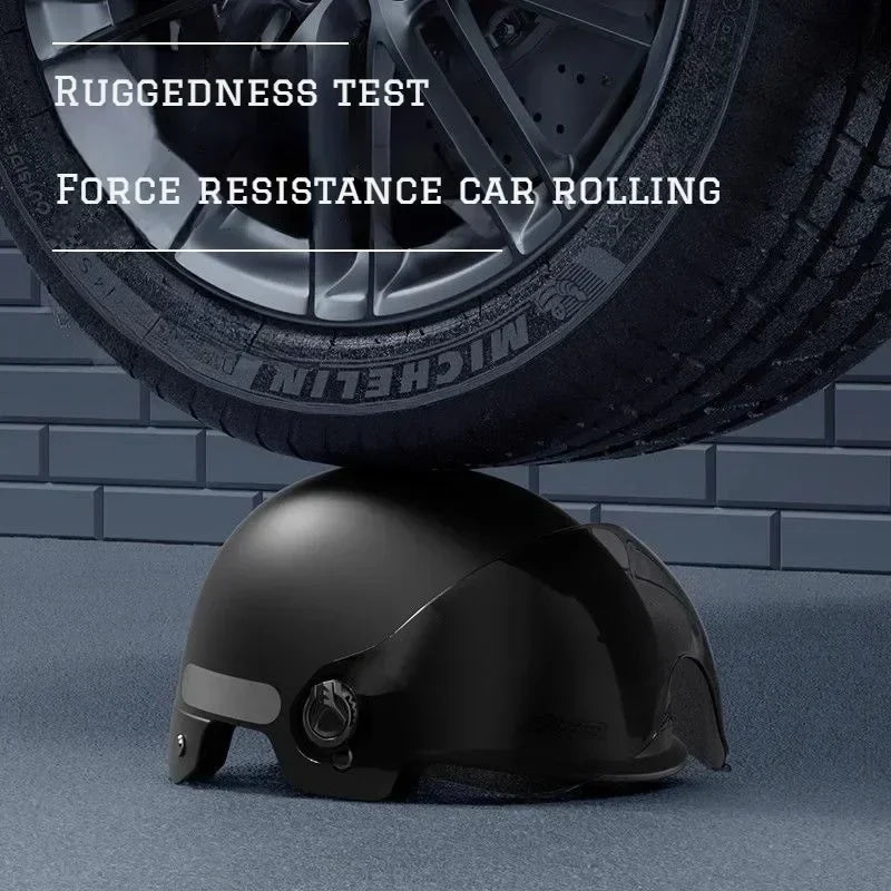 3C Safety Helmet for Adults – E-Bike & Motorcycle, with Goggles