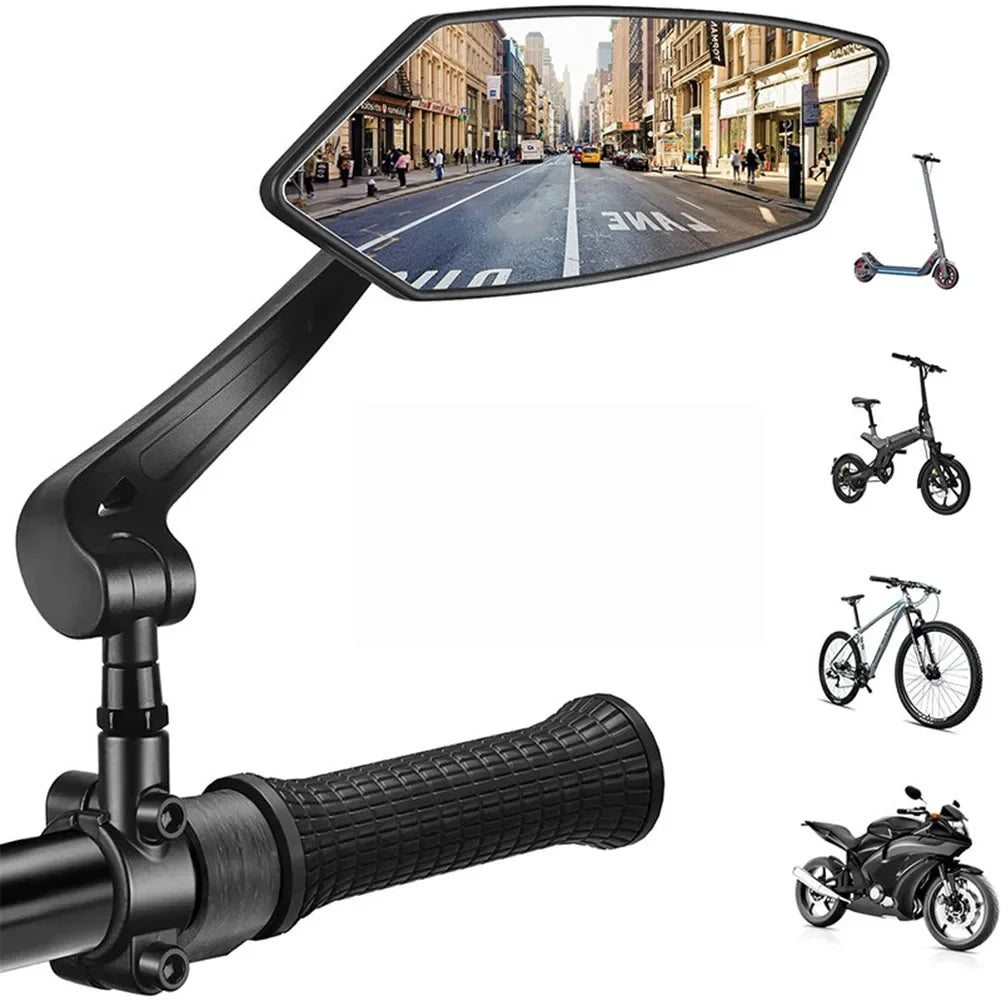Adjustable Bike Rearview Mirror – 360°, Wide-Angle View