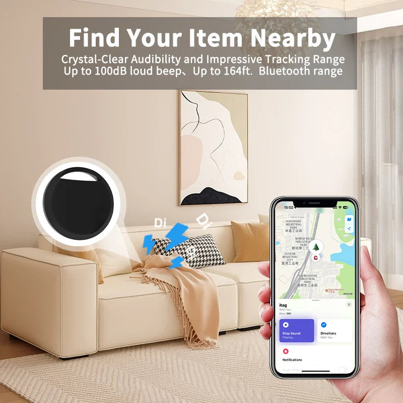 Apple AirTag Replacement Tracker – Find My Compatible, iOS MFi
