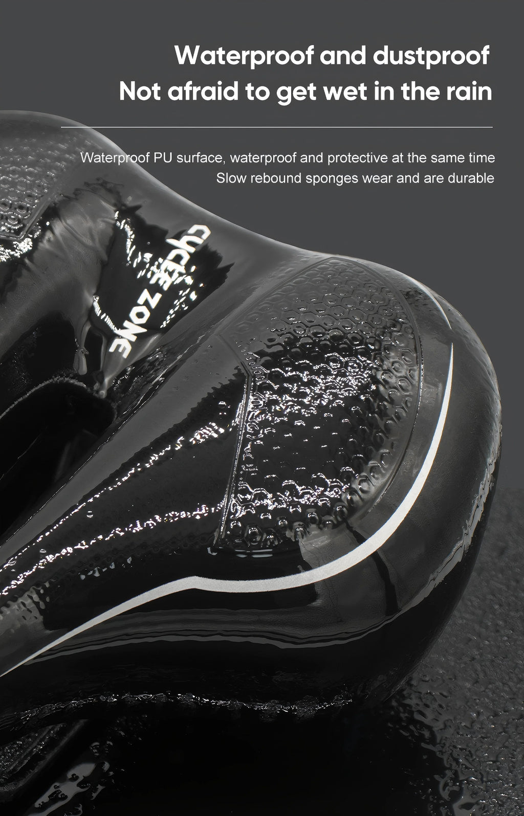 Hollow Breathable Bicycle Saddle Men Women MTB Road Bike Saddle Shock Absorbing Comfortable Big Butt Bike Seat Safety Warning