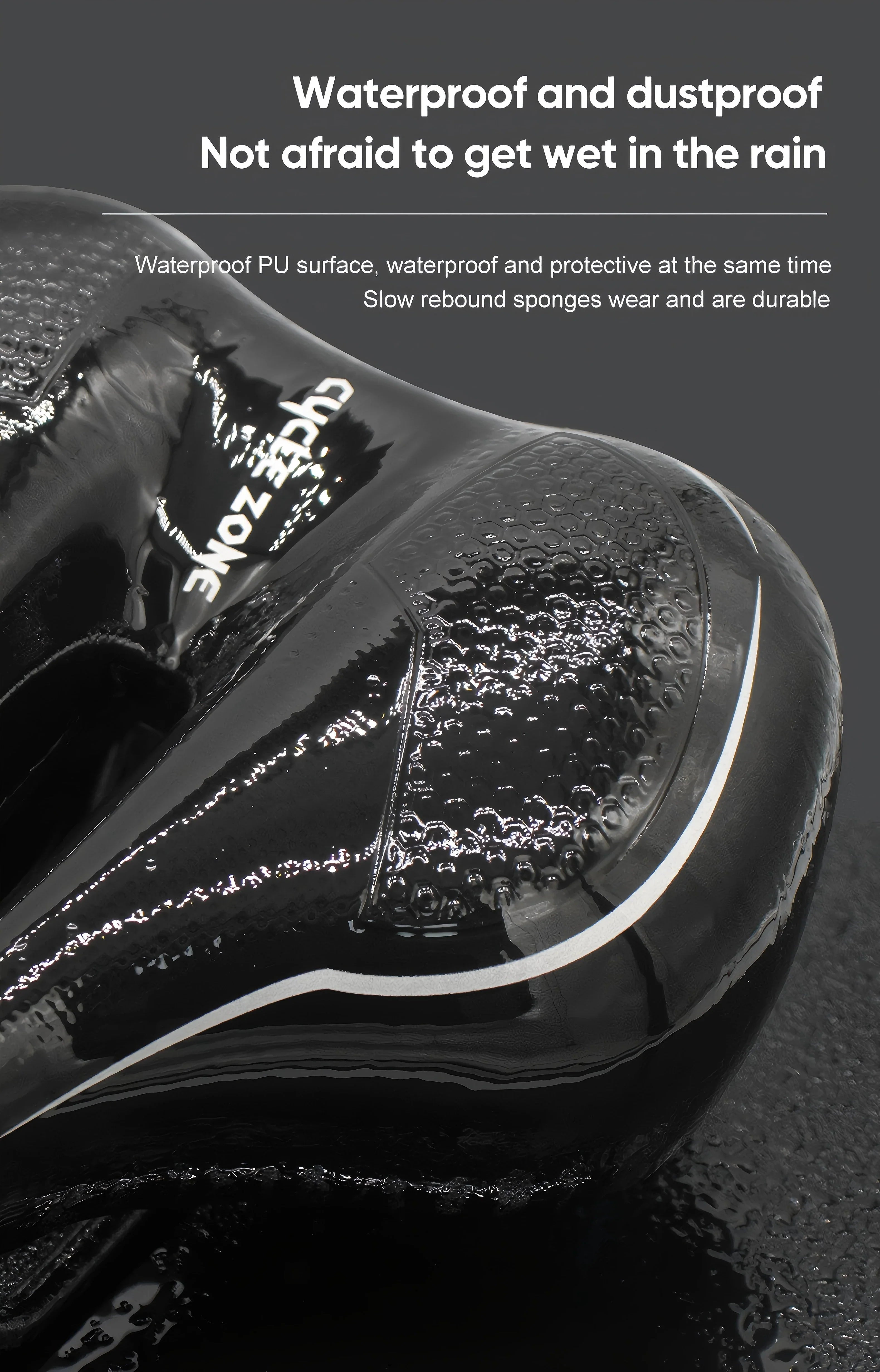 Hollow Breathable Bicycle Saddle Men Women MTB Road Bike Saddle Shock Absorbing Comfortable Big Butt Bike Seat Safety Warning