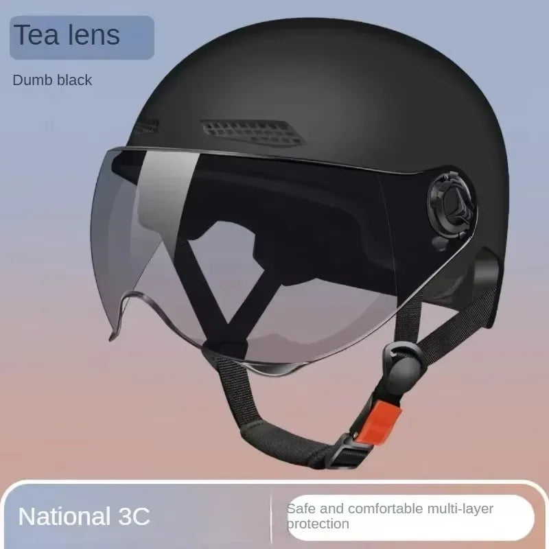 3C Safety Helmet for Adults – E-Bike & Motorcycle, with Goggles