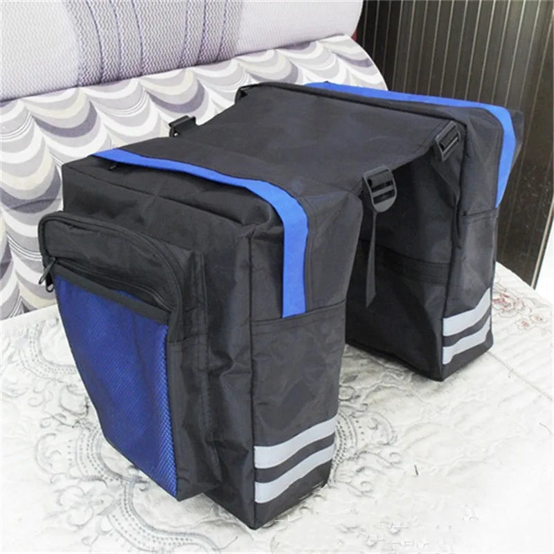 High-Capacity Rear Bike Rack Bag – Double-Sided, Durable & Convenient for Travel