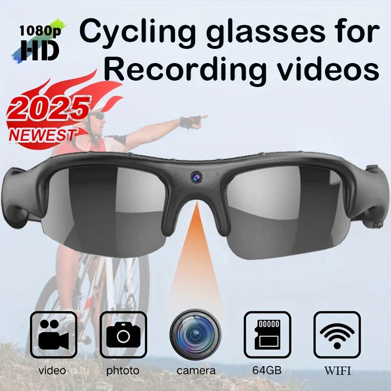 WiFi Camera Glasses – 1080P HD Video for E-Bike Riders