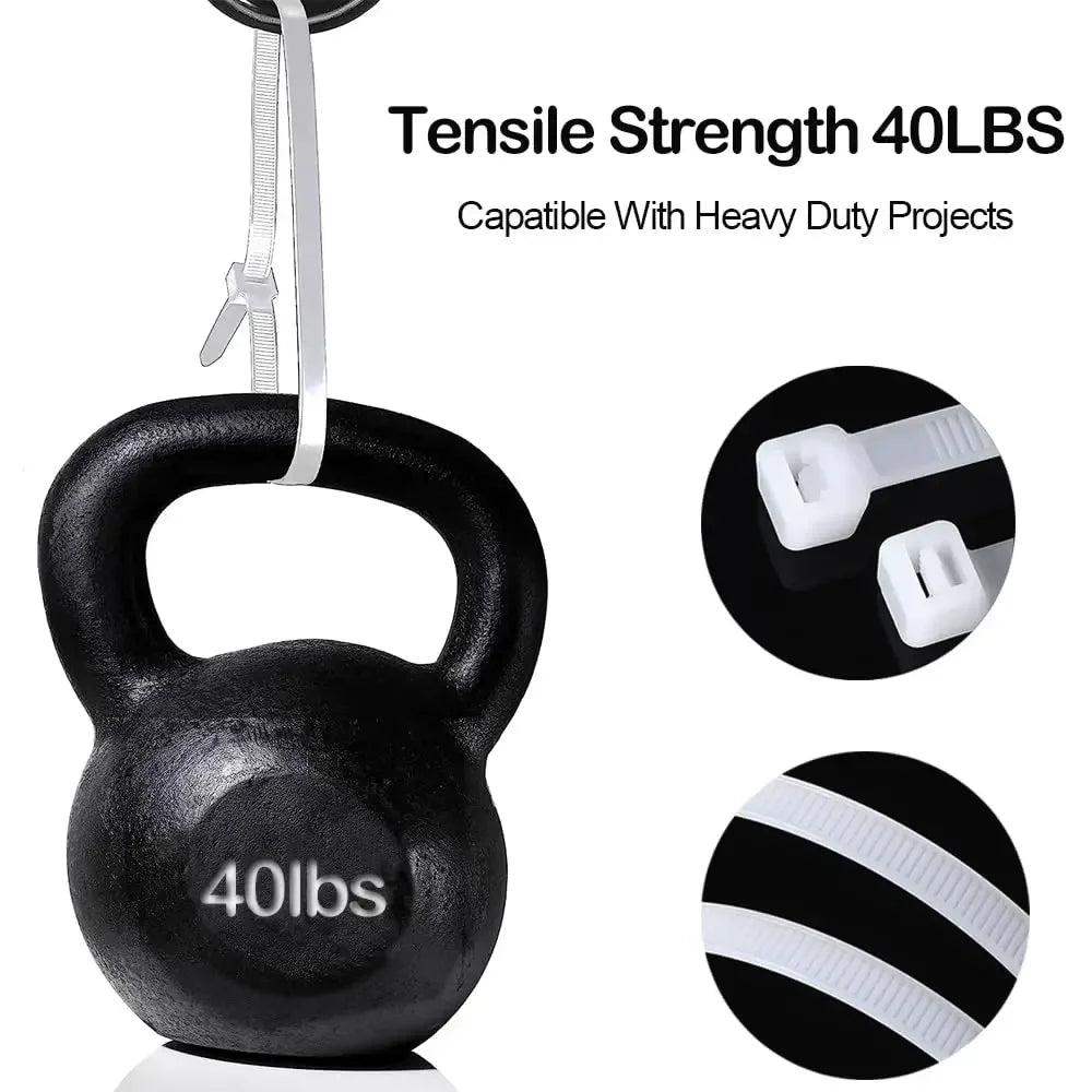 Self-Tightening Plastic Clamps – Adjustable Cable Organizer Kit