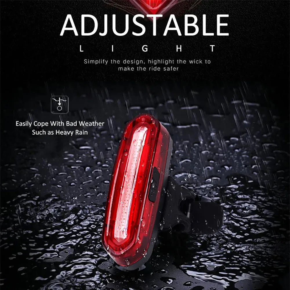 Red Rear Light for E-Bikes – USB Rechargeable Safety Lamp