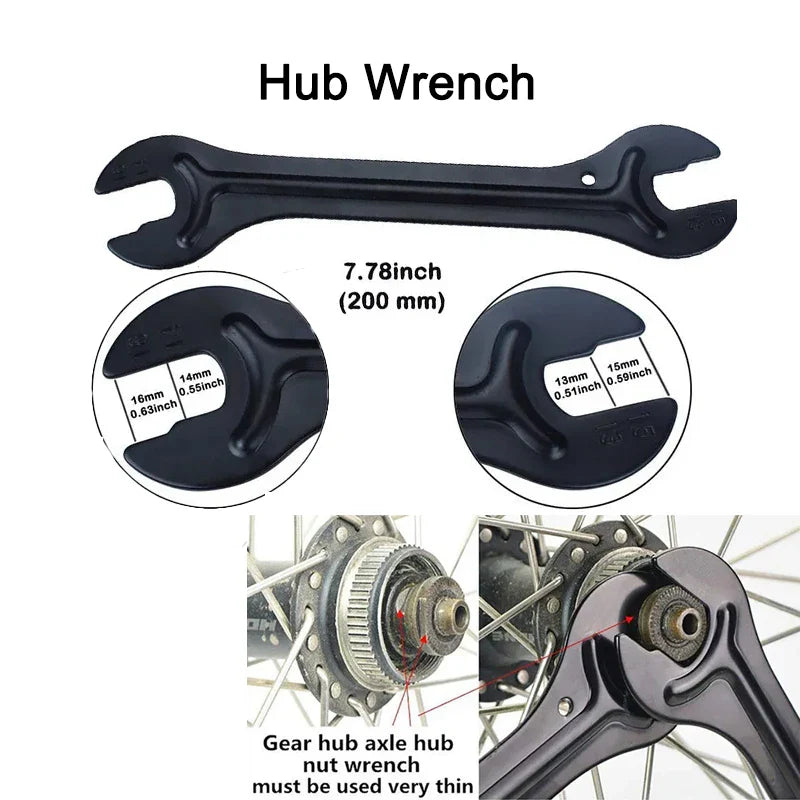 Bicycle Repair Tool Kits Flywheel Remover Cutter Chain Breaker Crank Puller Spoke Wrench MTB Road Bike Maintenance Tools Set