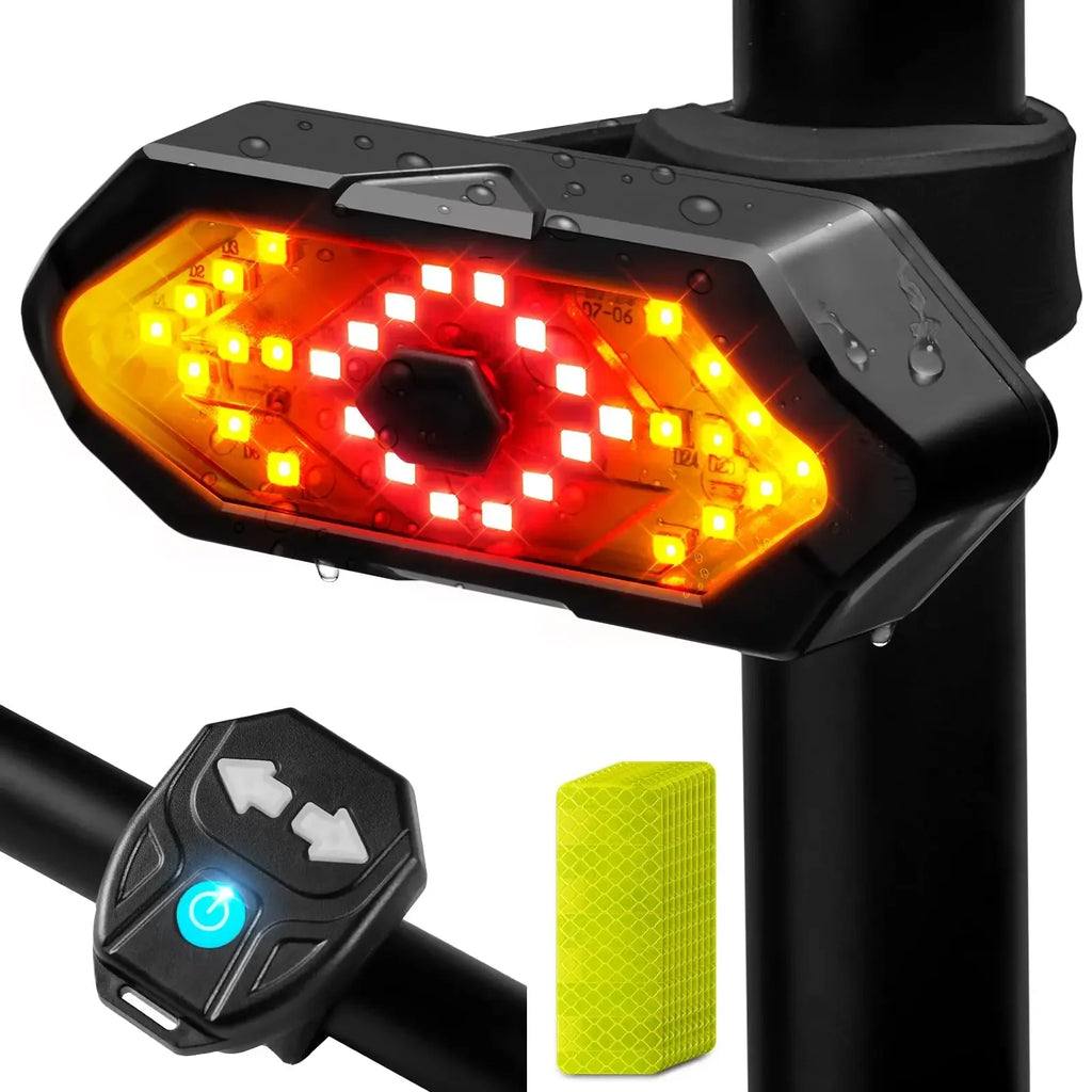 Front & Rear Signal Lights – Rechargeable with Remote Control