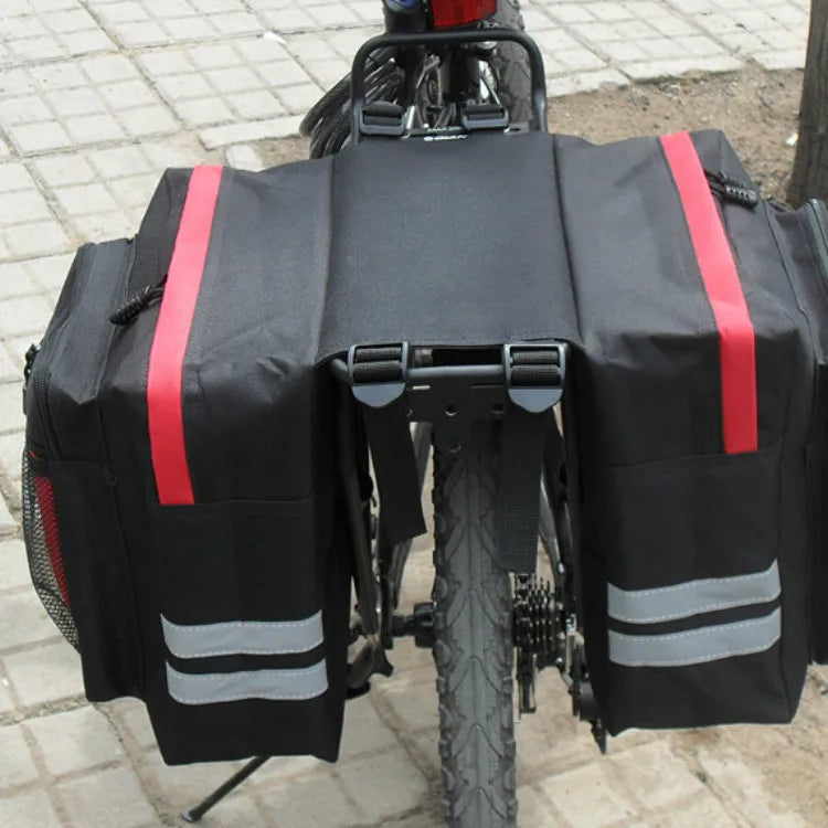 High-Capacity Rear Bike Rack Bag – Double-Sided, Durable & Convenient for Travel